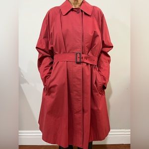 Burberry vintage red trench coat